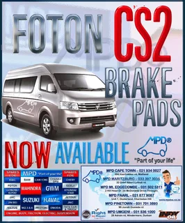 Foton Cs2 Brake Pads ***now Available***