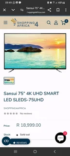 75inch sansui uhd 4K smart tv for sale