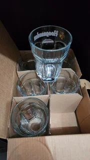 6x Hoeghaarden Quality Glass Beer Glasses 500ml