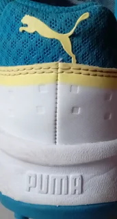 Puma Spike 22.1 White–Ultra Blue (Cricket shoes)