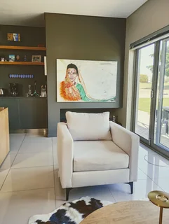 Painting Indian Lady, ca.130x80cm