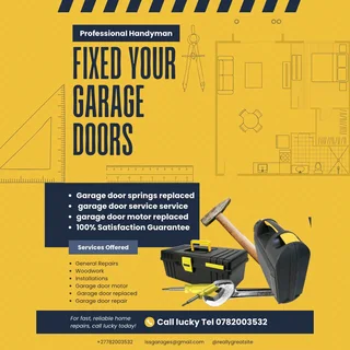 Garage door spring replaced &amp; motor