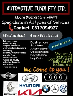 Bmw Vw Hyundai Toyota and other motor vehicles Services and diagnostic and repairs