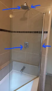 Second hand bathroom basin+cupboard, free standing basin, shower head+arm, etc