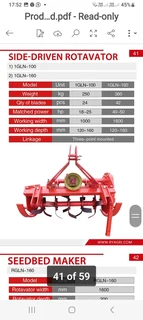 side -driven rotavator