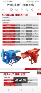 Soybean thresher