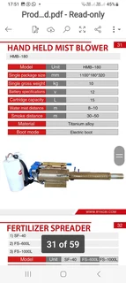 Hand Held mist blower/