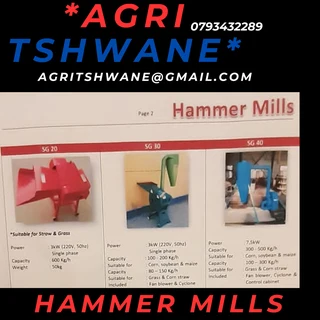 hammer mills.