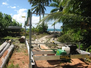 Lucas Mill Model 8-30 Swing Blade Sawmill.