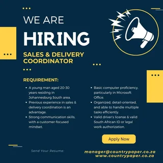 Sales &amp; Delivery Coordinator