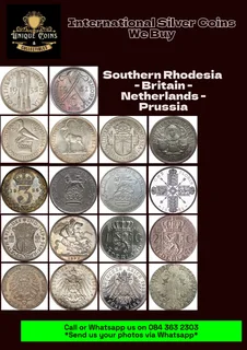 We Buy Old South-African and Foreign Silver Coins. Please read description box for more information