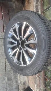 Brand New rim and tire for Toyota Land cruiser Prado. Leave your whatsapp number if interested