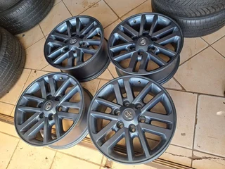 Dark gray 17 inche Toyota Twinspoke mag rims for sale. Leave your whatsapp number if interested.