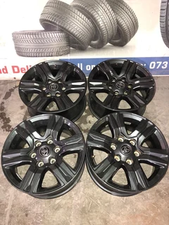 Dark gray 17 inche Toyota mag rims. Leave your whatsapp number if interested.