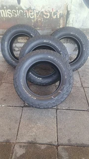 265/65R18 BFgoodrich tires. Leave your whatsapp number if interested