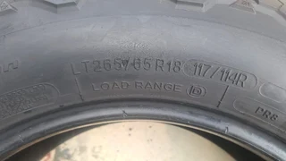 265/65R18 BFgoodrich tires. Leave your whatsapp number if interested