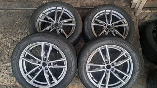 19 inche b m w mags and tires 245 50 r19, pcd 5x112. leave your whatsapp number if interested.