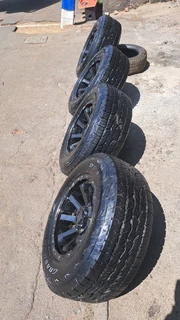 17 inche mags for bakkies and 265/65R17 tires. Leave your whatsapp number if interested.