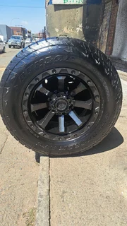 17 inche mags for bakkies and 265/65R17 tires. Leave your whatsapp number if interested.
