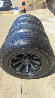 17 inche mags for bakkies and 265/65R17 tires. Leave your whatsapp number if interested.
