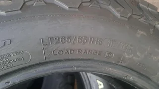 265/65R18 BFgoodrich tires for sale, leave your whatsapp number if interested for follow-up.