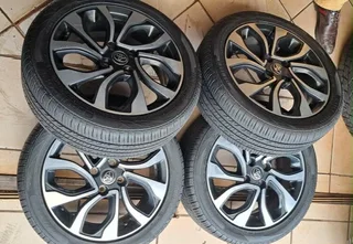  16-inch Toyota Starlet rims and tires. Leave your whatsapp number if interested.
