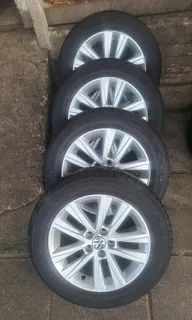  15-inch VW Polo mags with continental tires. Leave your whatsapp number if interested
