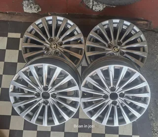  16-inch Toyota mag rims,  4x100 pcd. Leave your whatsapp number if interested.