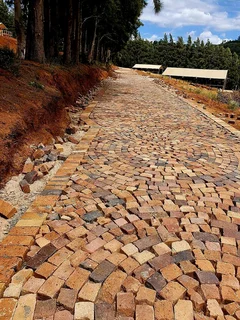 Half brick paving