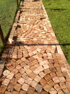 Half brick paving