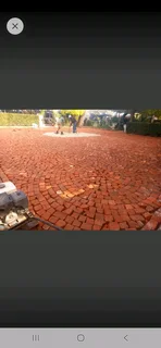 Half brick paving