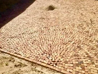 Half brick paving