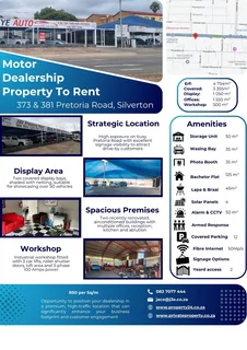 Commercial Property to rent in Pretoria Road, Silverton for a business in the motor industry