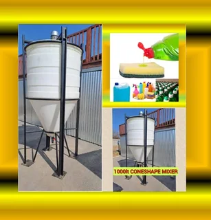 Cone shape detergent mixing machine, very good condition with speed control, come shape for easier d