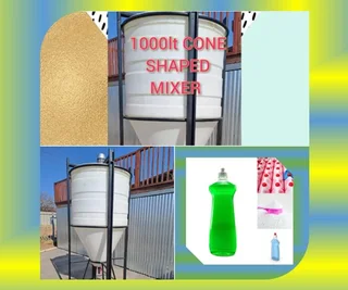 Cone shape detergent mixing machine, very good condition with speed control, come shape for easier d