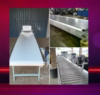 Conveyors Belt conveyors, incline or decline option, widths and thicknesses. We manufacture anything