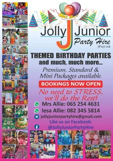 Jolly Junior Party Hire! Book Your Party Package Today!!!