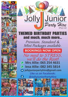 Jolly Junior Party Hire! Book Your Party Package Today!!!