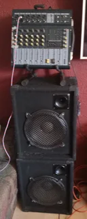 Dixon Amp and 2 disco 12 inch speakers