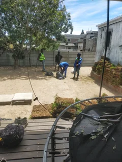 Fit and supply kikuyu grass with top soil