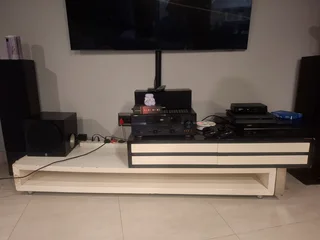 White and Black TV stand and Coffee table!
