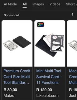 Stainless Steel 11 in 1 Credit Card Pocket Tool - R25 - many units available