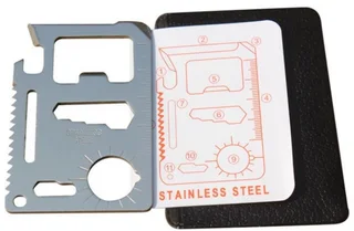 Stainless Steel 11 in 1 Credit Card Pocket Tool - R25 - many units available