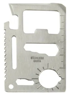 Stainless Steel 11 in 1 Credit Card Pocket Tool - R25 - many units available