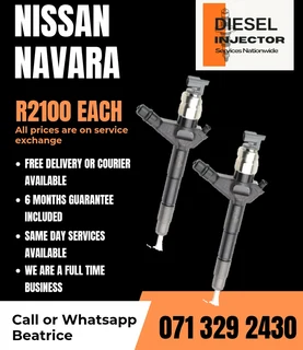 Nissan Navara Injectors For Sale With Warranty