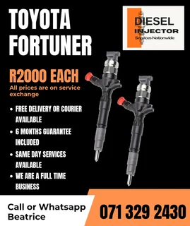 Toyota Fortuner Diesel Injectors For Sale With Warranty