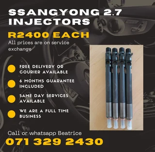Ssangyong 2.7 Diesel Injectors For Sale With Warranty