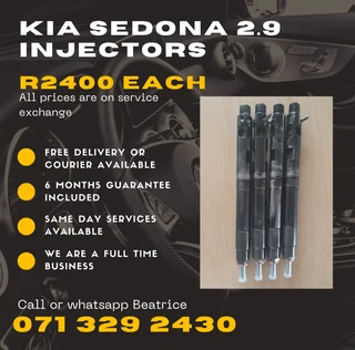Kia Sedona 2.9 Injectors For Sale With Warranty