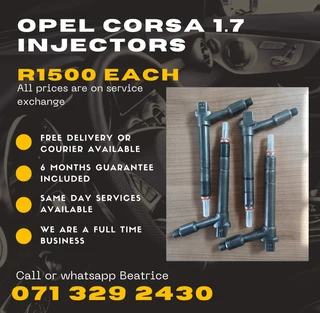 Opel Corsa 1.7 Injectors For Sale With Warranty