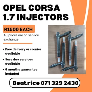 Opel Corsa 1.7 Injectors For Sale With Warranty On
